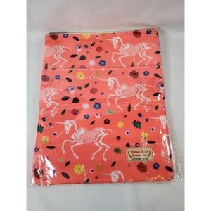Wanna Be a Dreamer Stationary Series Pink Bones Padded Book Sleeve Protector